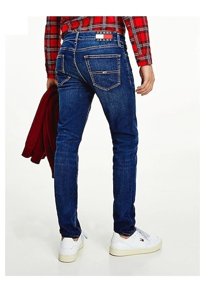 Tommy Hilfiger Erkek Denim Jeans Yazlık Kot Pantolon Koyu Mavi