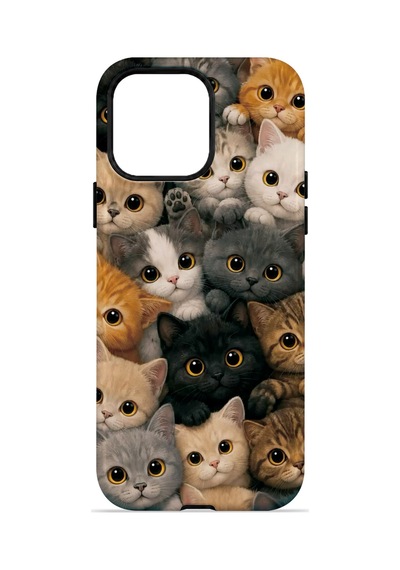 Velvoria Valestra Kedi Kalabalığı Apple iPhone Uyumlu 13 Pro Max Magsafe Koruma Kılıfı Valestra Magline - Kedi Kalabalığı