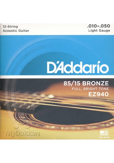 D'addario Ez940 - Light Takım Tel 12 Telli Akustik Gitar Teli 010