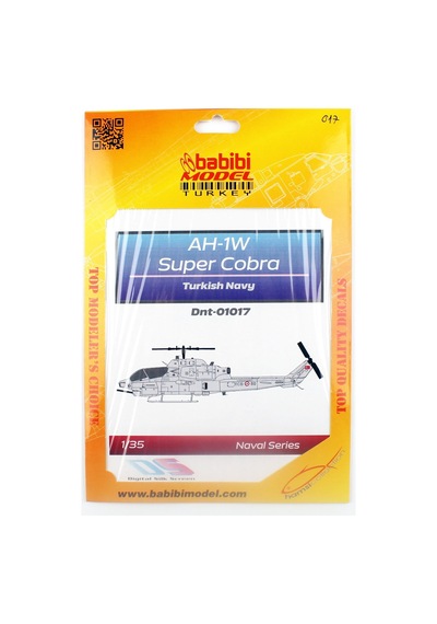 Babibi Dnt01017 1/35 Ölçek, Ah-1w Süper Kobra Türk Deniz Kuvvetleri Decal Çıkartma