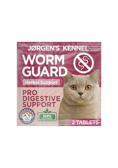 Kedi İçin%100 İç Bitkisel Parazit Tableti Ve Hapı 2 Tablet Bağırsak Sağlığı & Sindirim Desteği