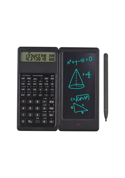 Silinebilir Lcd Yazı Tabletli, Kalemli Katlanabilir Bilimsel Hesap Makinesi