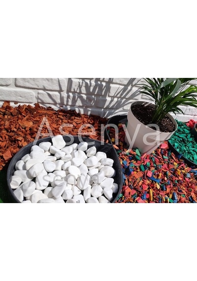 Dolomit Taş 25 Kg 2-4 Cm Beyaz Dere Taşı Çakıl Taşı Bahçe Süs Taş