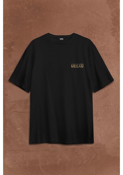 I Am Negan The Walking Dead Yürüyen Ölüler Sırt Ön Baskılı Oversize Tişört Unisex T-shirt 001