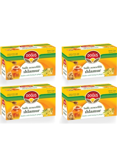 Doğuş Ballı Zencefilli Ihlamur Çayı 4'lü 20 x 1.6 G