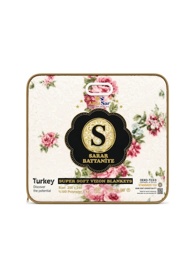 Sarar 4kg Kabartmalı Emboss Battaniye Çift Kişilik 200x240 6