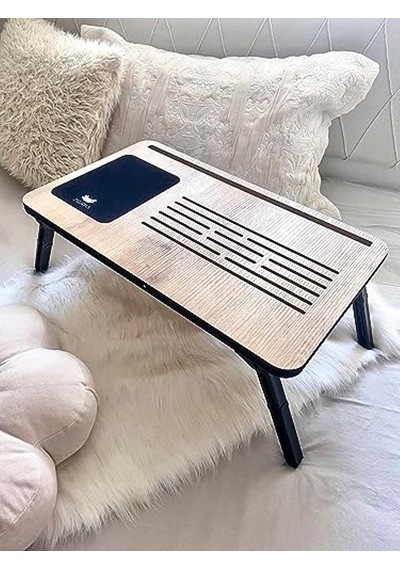 Katlanır Laptop Sehpası, Telefon Ve Tablet Bölmeli, Ergonomik Tasarım