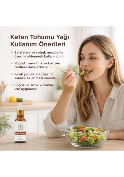 Keten Tohumu Yağı 50 Ml %100 Doğal Omega 3 Kaynağı