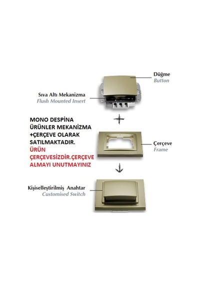 Açık Füme Renk Tekli Çerçeve Mono Despina