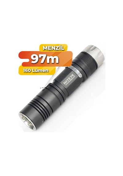 Niteye MSA10 160 Lümen LED El Feneri Siyah