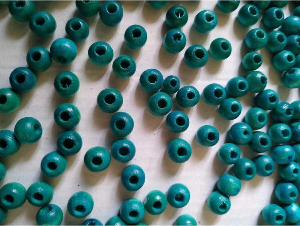 Ahşap Boncuk 8 Mm 100 Gr 490 Adet Turkuaz