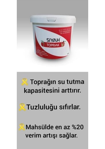 Siyah Toprak Düzenleyici Orgomineral Gübre 20 KG Kova