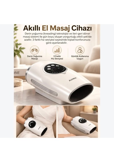 Auhma Amg46 Kablosuz 2000mah Akıllı Isıtmalı El Masaj Cihazı