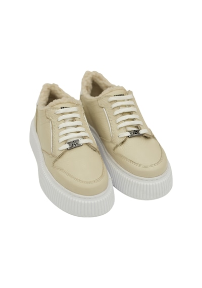 Kadın Bağcıklı Sneaker Bej