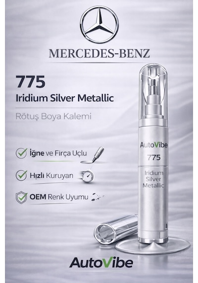 Mercedes-benz Rötuş Boya Kalemi 775 Iridium Silver Metallic Araç Çizik Giderici Oem Uyumlu