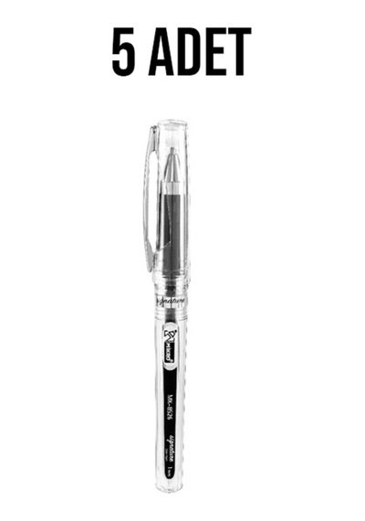 Mikro İmza Kalemi 1mm 5 Adet Siyah
