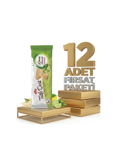 Afia Tatlı Dost Limon Kremalı Gofret 12x140 Gr