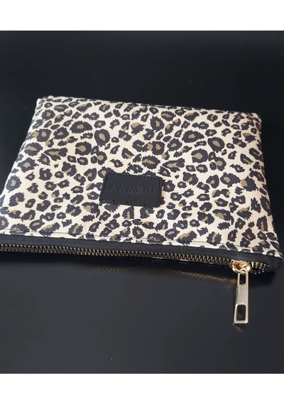 Meryy Collection Clutch Simli Leopar Çanta Leopar
