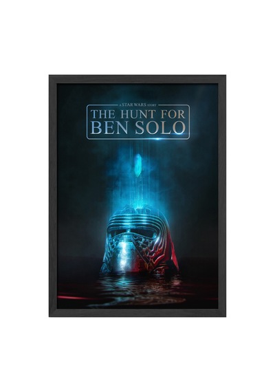 Hunt For Ben Solo Siyah Ahşap Çerçeveli Poster, Film Duvar Tablosu