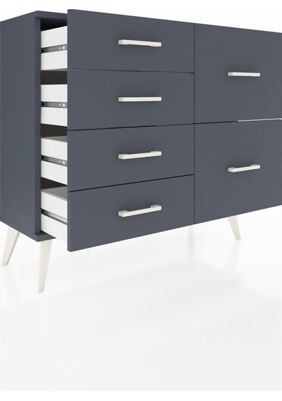 Arges Şifonyer 6 Çekmeceli 88x30x80 Antrasit-antrasit Antrasit Arges Şifonyer 6 Çekmeceli 88x30x80 Antrasit-antrasit Antrasit