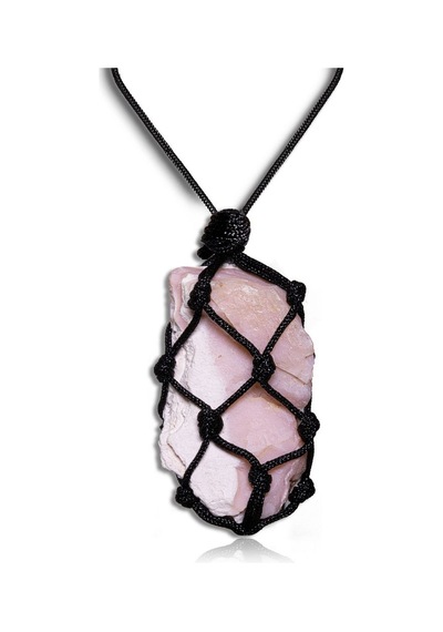 Erilsa Sertifikalı Ayarlanabilir Doğal Afrika Pembe Opal Taşı Kolye Çok Renkli