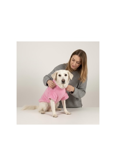 Kedi Ve Köpek İçin Kapüşonlu Pembe Tapeti Sweat