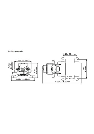 Sealux Marine Hidrofor 4,3 lt/dk 12 Volt Tekne Karavan