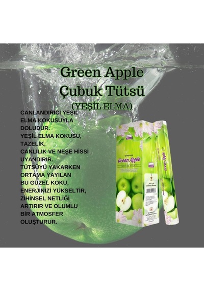 Green Apple Yeşil Elma Tütsü 120 Çubuk