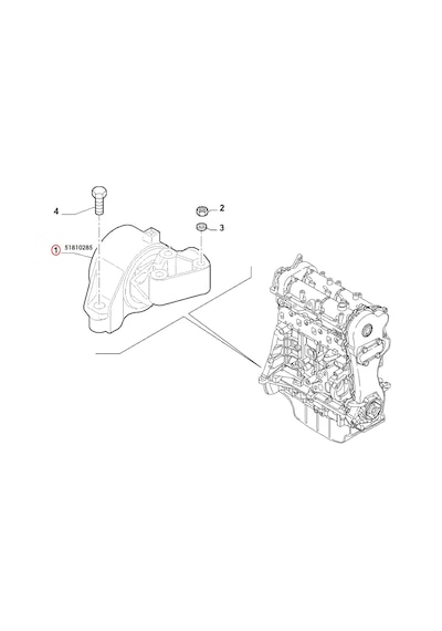 51810285 Motor Takozu (Yağlı) Sağ Taraf 1,3 Jtd./Hdı Fiorino GLOB