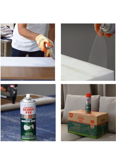 24 Adet 500 Ml Somafix Genel Amaçlı Tekstil Sünger Yapıştırıcı Sprey