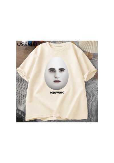 Tarzsokak Twilight Eggward Meme T-shirts Men Edward Cullen Parody Humor Graphic T Shirt Casual Cotton S Haki