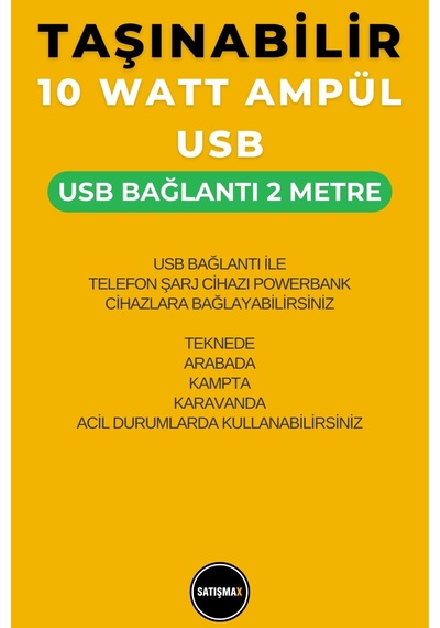 Kamp Lambası 2 Metre Led Ampul Usb Kamp Lambası Mini Kamp Feneri