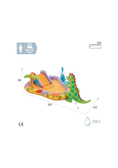Intex 56139 Dinazor Parkı Oyun Havuzu 201 Cm
