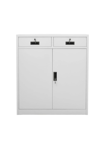 Tr Açık Gri Metal Ofis Saklama Dolabı, 90 X 40 X 102 Cm, 2 Ayarlanabilir Raf, Evrak Düzenlemesi İçin Dayanıklı Sa Genel