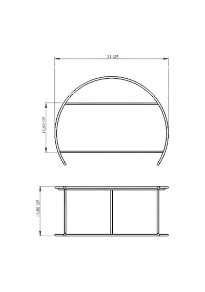 Rose Sunumluk 2'li Büyük Boy Metal Sunumluk Hediyelik Dekorasyon İkramlık / Siyah Pleksi / Paslanmaz