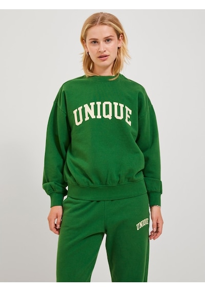 Jjxx Sıfır Yaka Rahat Kesim Yeşil Kadın Sweatshirt 12244363 001