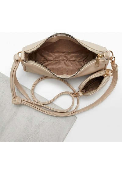 Madmext Clara Bej Cüzdanlı Çapraz Çanta Mg2836