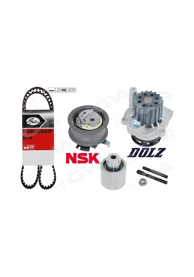 Triger - Eksantrik Kayış + Gergi Seti + Su Pompalı Gva 59wpk7574g Transporter T5 2003-2015 1.9 Tdı 77kw-105hp 038198119a-038198119c-038198119g