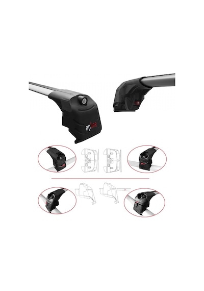Apline Ace-2 221 V2 Gri Rifter /berlingo/combo/doblo/proace Ara Atkı Anahtarlı Yapışık Araçlar