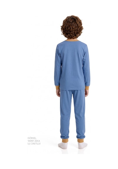 Penti Erkek Çocuk Tiny Friends Adventure Pamuklu Uzun Kollu 2li Pijama Takımı Çok Renkli