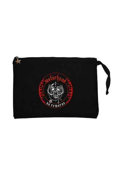 Motörhead No Remorse Siyah Clutch Astarlı Cüzdan / El Çantası Siyah