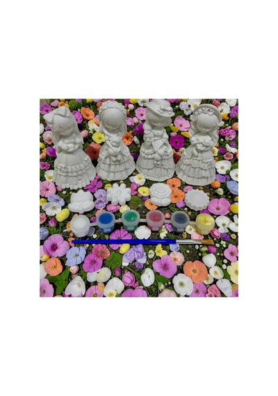 Prenses Taş Boyama Seti 4 Adet Xxl Boy 13 Cm / 4 Çiçek 3,5 Cm - Aile, Çocuk, Yetişkin Etkinlik