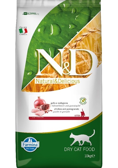 N&D Tahılsız Tavuk ve Narlı Yavru Kedi Maması 10 KG