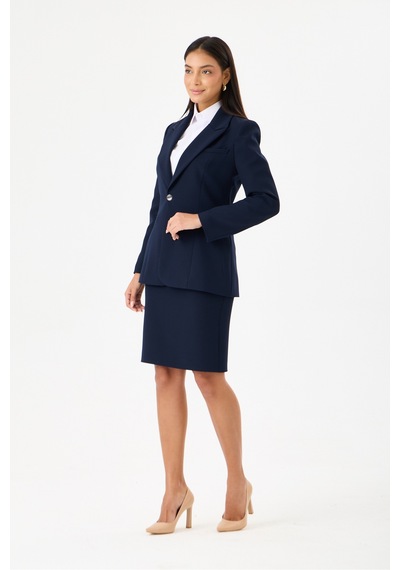Velnara Moda Klasik Tek Düğme Ceket & Astarlı Kısa Kalem Etek - Kadın Takım Elbise Lacivert - Velnara Tasarımı Lacivert - 918616456 Lacivert Velnara Moda Klasik Tek Düğme Ceket & Astarlı Kısa Kalem Etek - Kadın Takım Elbise Lacivert - Velnara Tasarımı Lacivert - 918616456 Lacivert