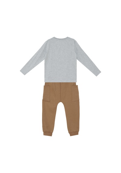 Denokids Cepte Kaplan Erkek Çocuk T-shirt Pantolon Takım Çok Renkli