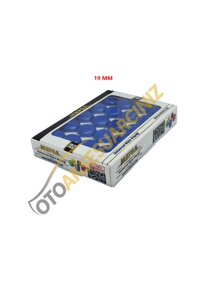 A Kalite Mefsa Bijon Kapağı Düz 19 Mm Mavi 20 Li Set
