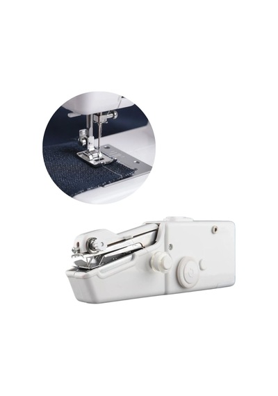 Pratik Mini Dikiş Makinesi Yeni Başlayanlar İçin Taşınabilir Açık Gri