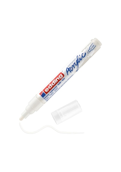 Edding 5100 Orta Uçlu Akrilik Markör - Trafik Beyaz - 2-3   Mm’Lik