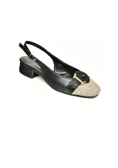 Fox Shoes U676235309 Siyah Alçak Topuklu Kadın Ayakkabı Siyah