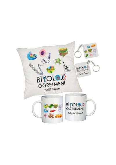 Biyoloji Öğretmenine Isimli Set - Öğretmenler Günü Hediyesi